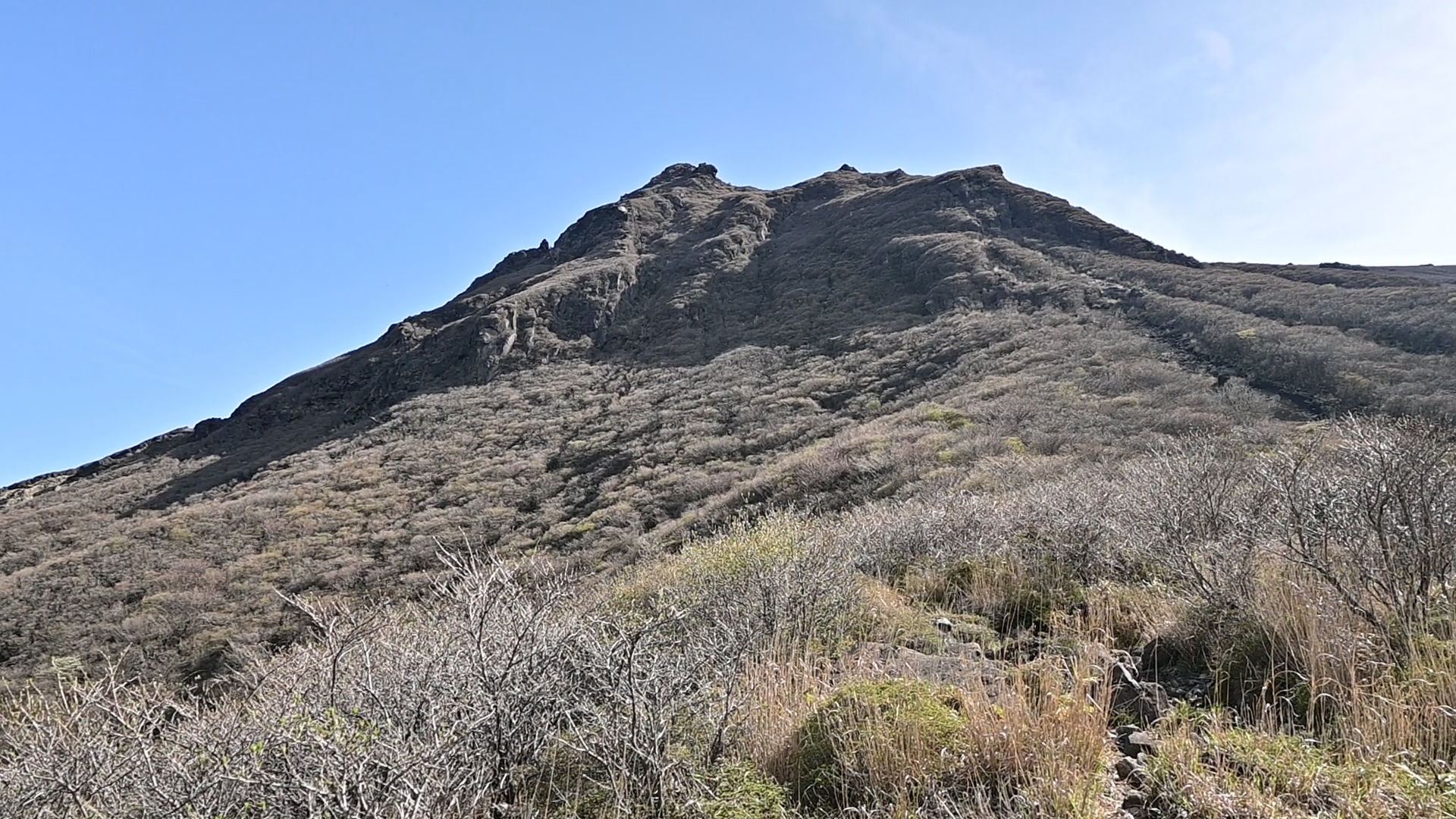 Prominent peaks on Kyushu Island